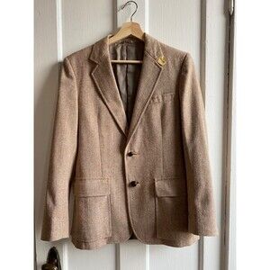 Vintage Wheat colored tailored  Riding Jacket wool, tweed 90s